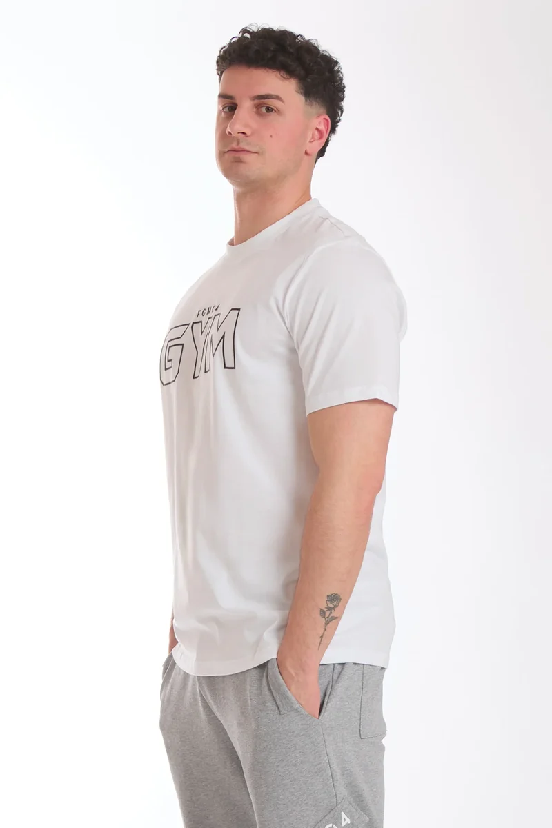 T-Shirt Uomo Gym FGM04 Bianco