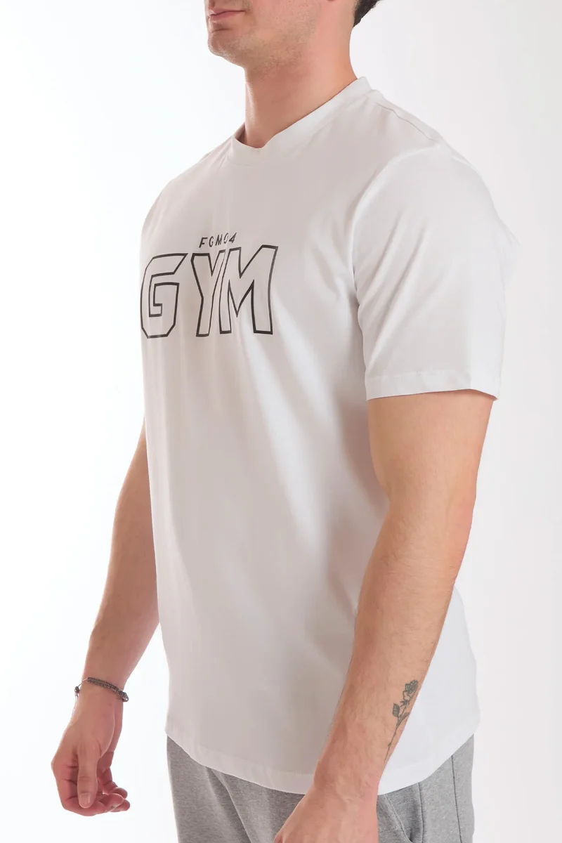 T-Shirt Uomo Gym FGM04 Bianco