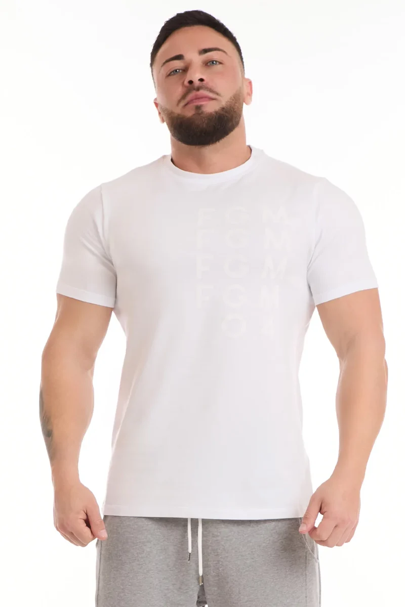 T-Shirt Uomo Shadow FGM04 Bianco