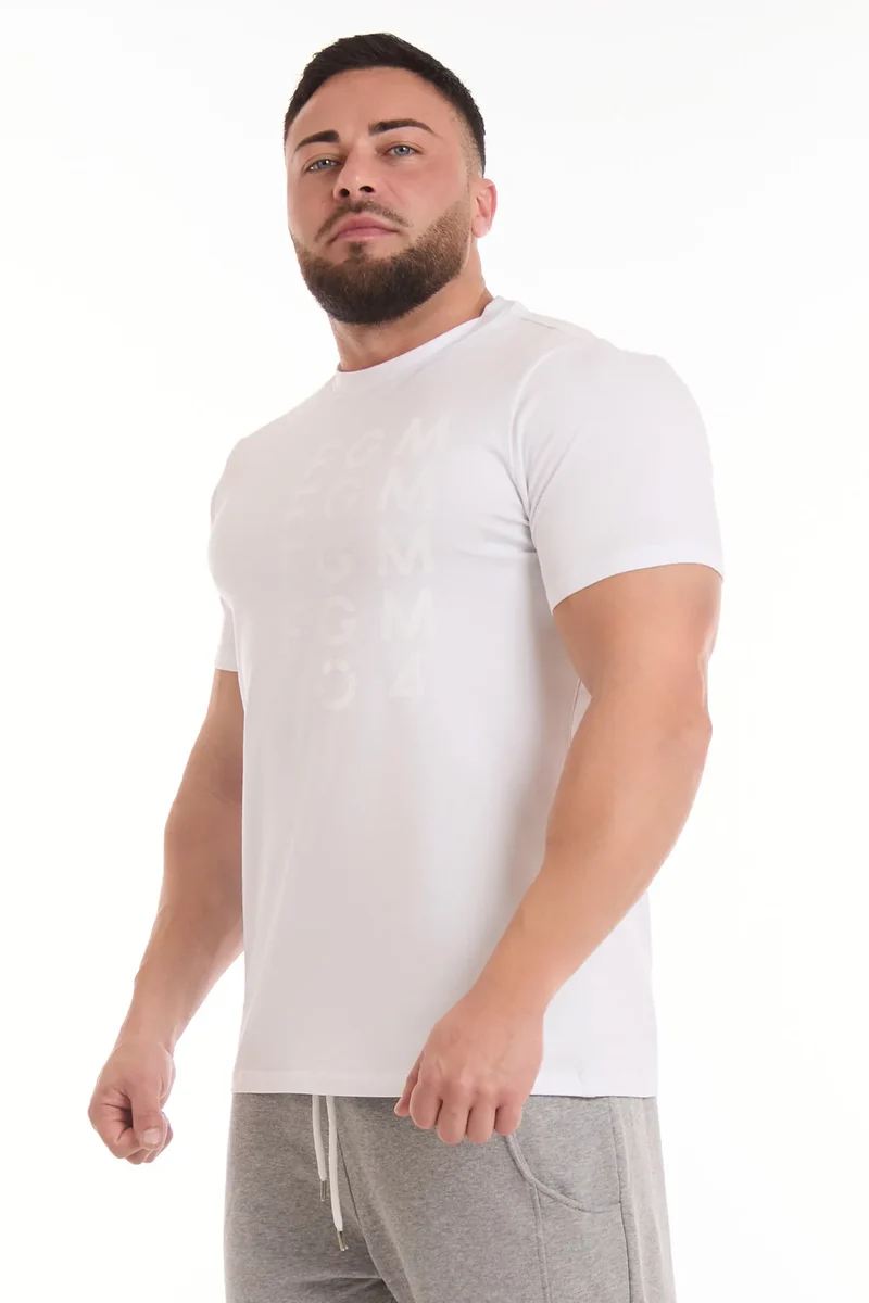 T-Shirt Uomo Shadow FGM04 Bianco
