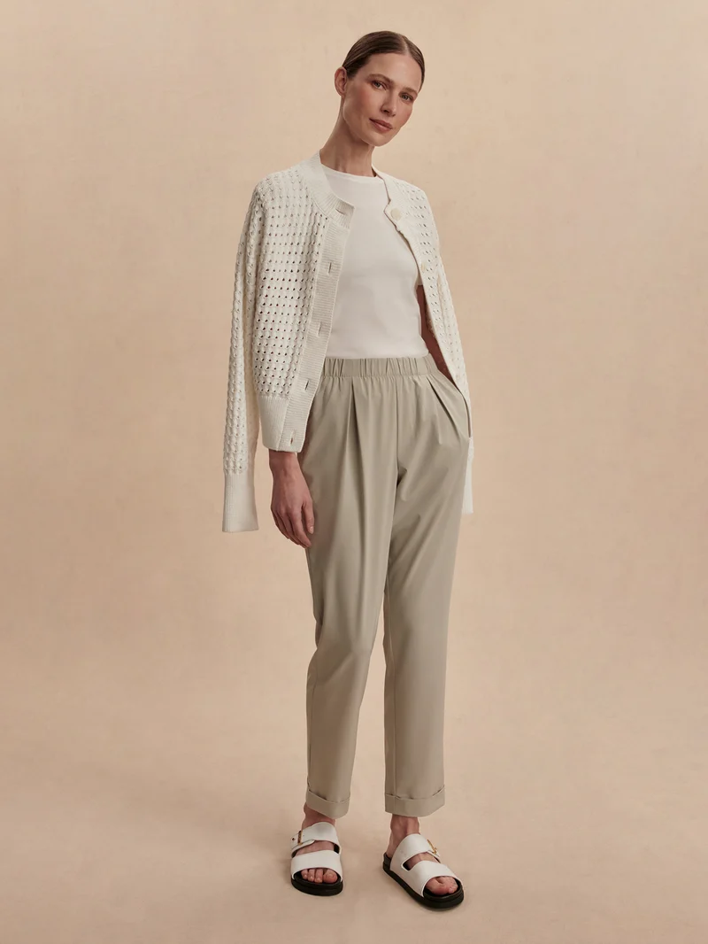 Lightweight Stretch Pleated Travel Pant Long