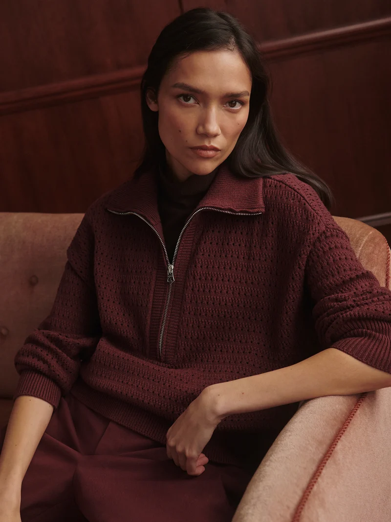 Darla Half Zip Knit