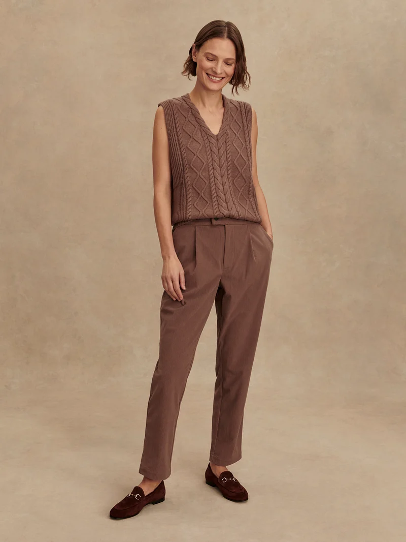 Kay Cable Knit Vest
