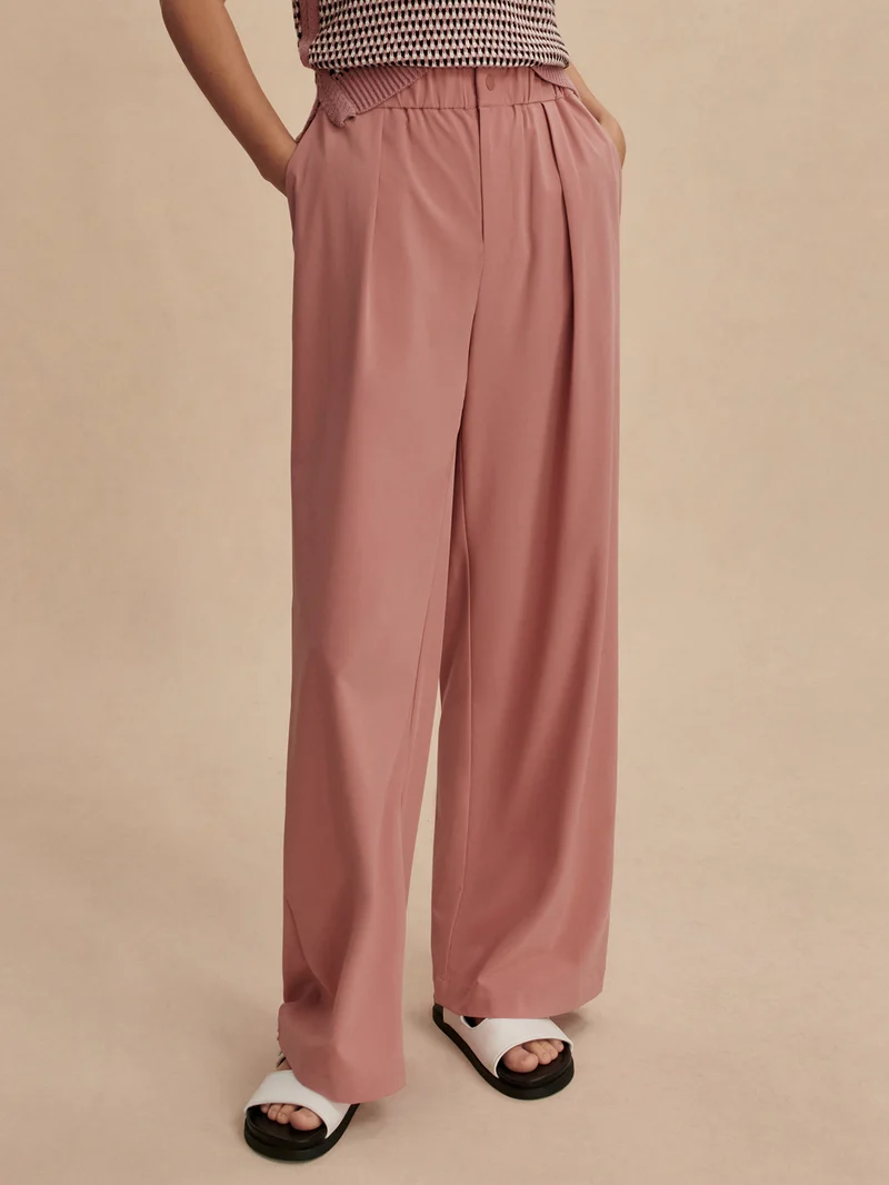 Lightweight Stretch Wide Leg Travel Pant Long