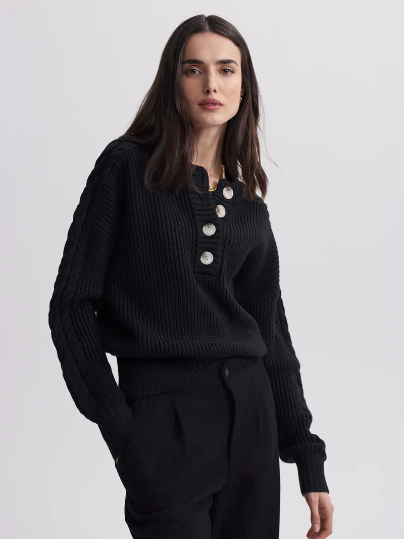 Vera Button Neck Sweater