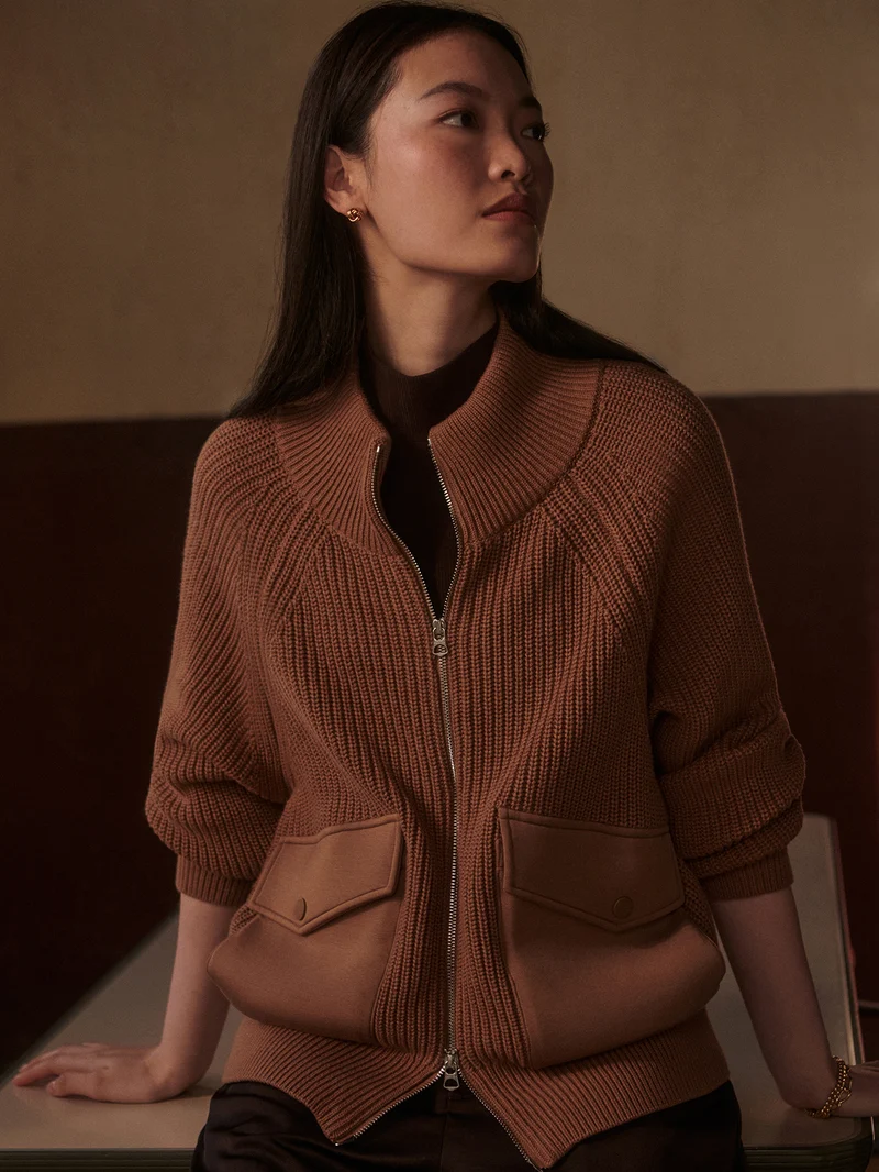 Tessa Zip-Through Knit Jacket