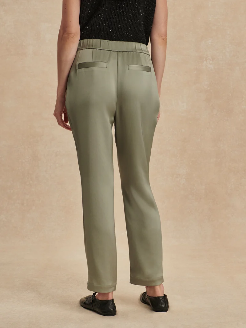 Double Satin Elegant Tapered Trouser Regular