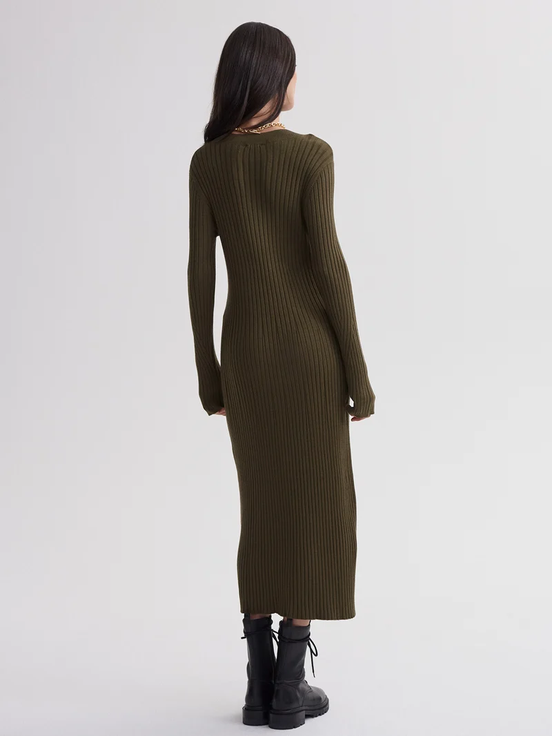 Axel Rib Knit Midi Dress