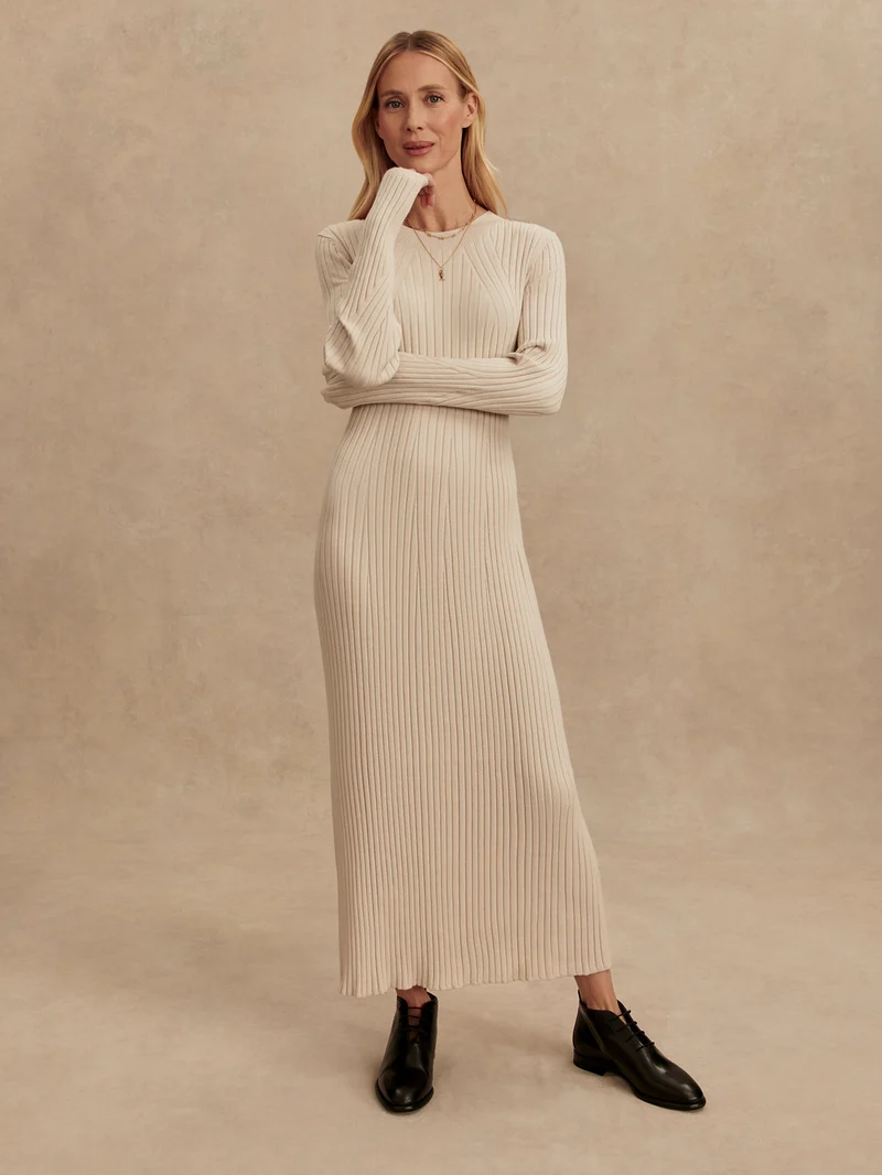 Axel Rib Knit Midi Dress