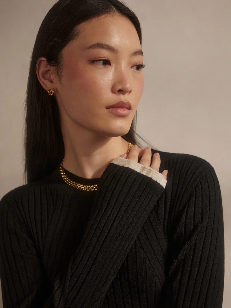 Axel Rib Knit Midi Dress