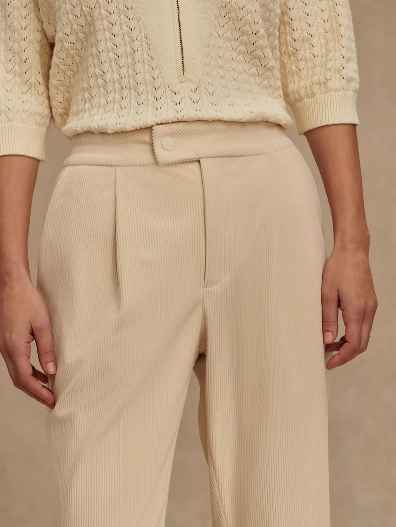 Plush Cord Elegant Tapered Trouser Regular