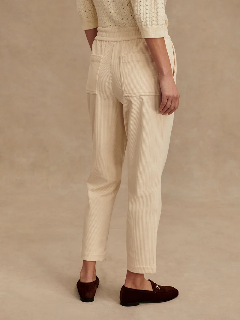 Plush Cord Elegant Tapered Trouser Regular