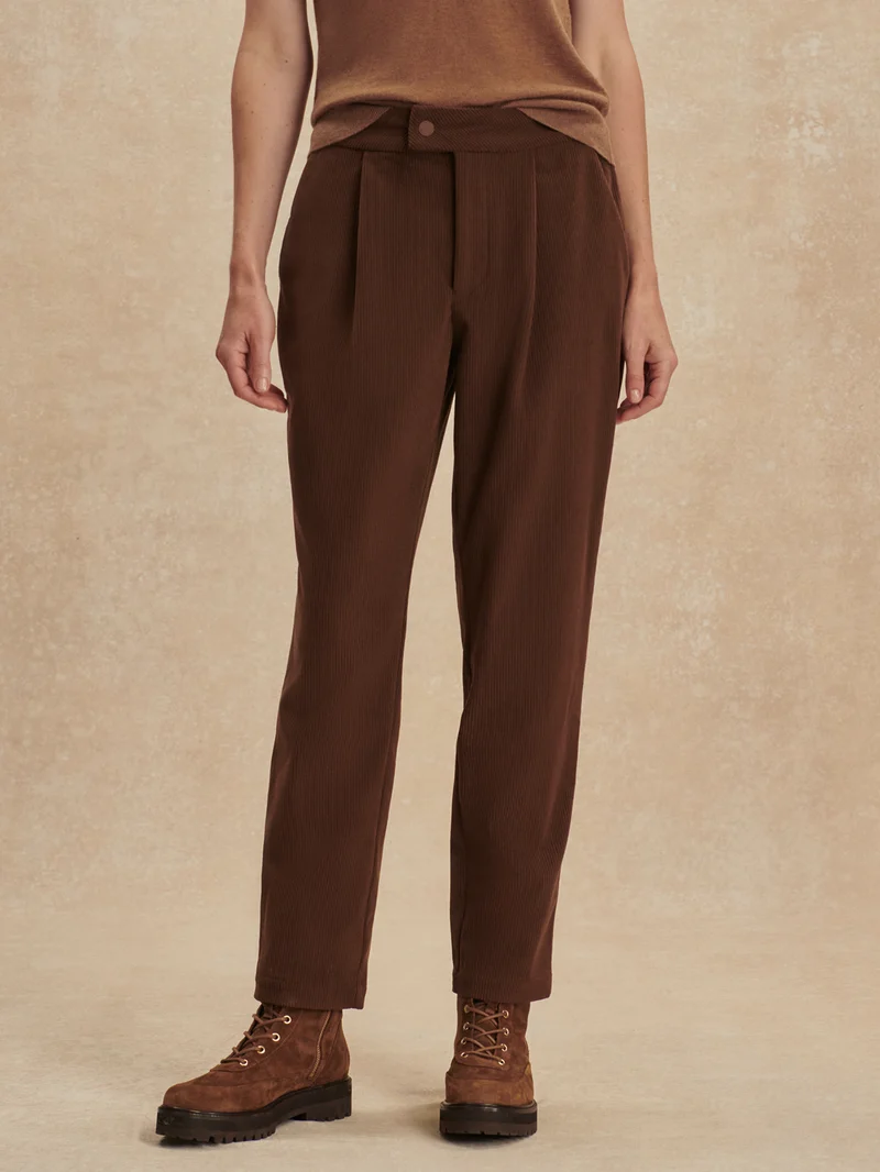 Plush Cord Elegant Tapered Trouser Regular