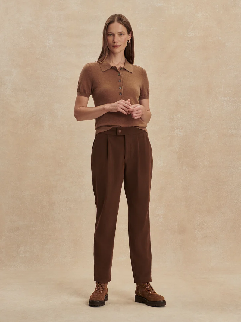 Plush Cord Elegant Tapered Trouser Regular