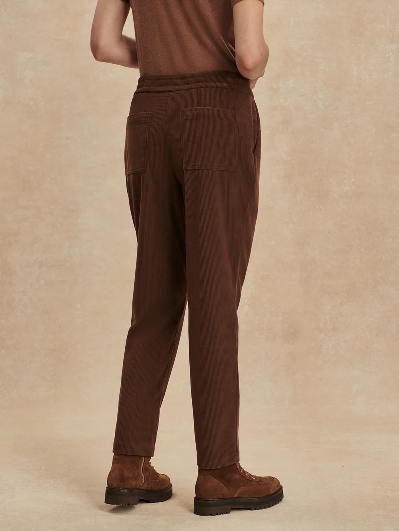 Plush Cord Elegant Tapered Trouser Regular