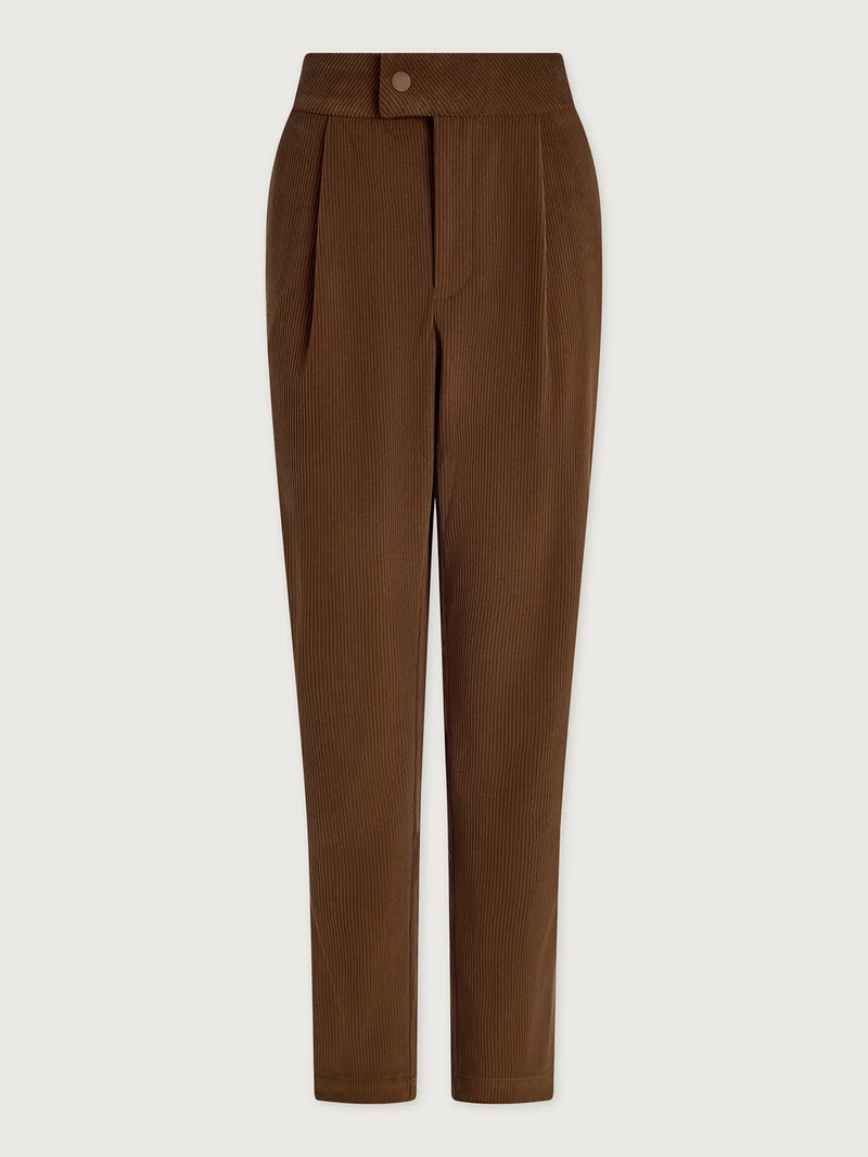 Plush Cord Elegant Tapered Trouser Regular