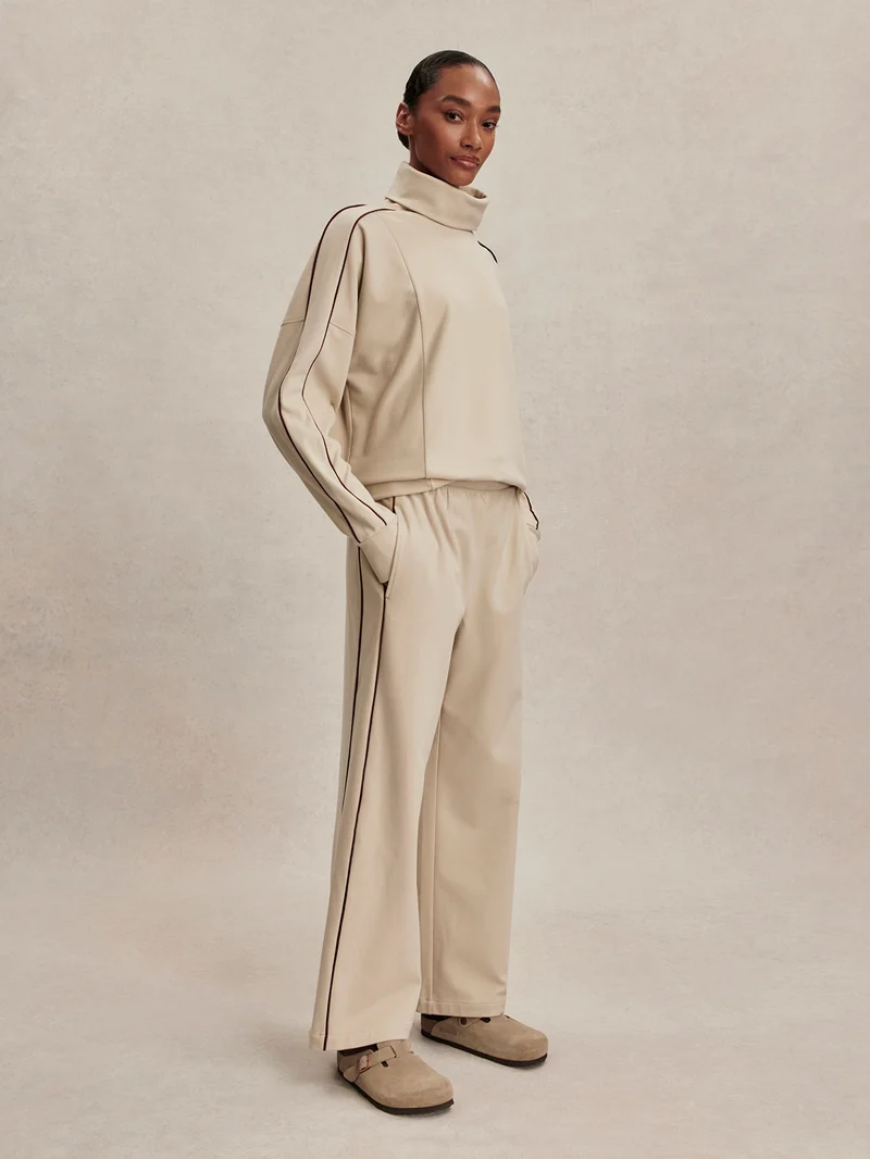 Brushed Rib Wide Leg Pant 28