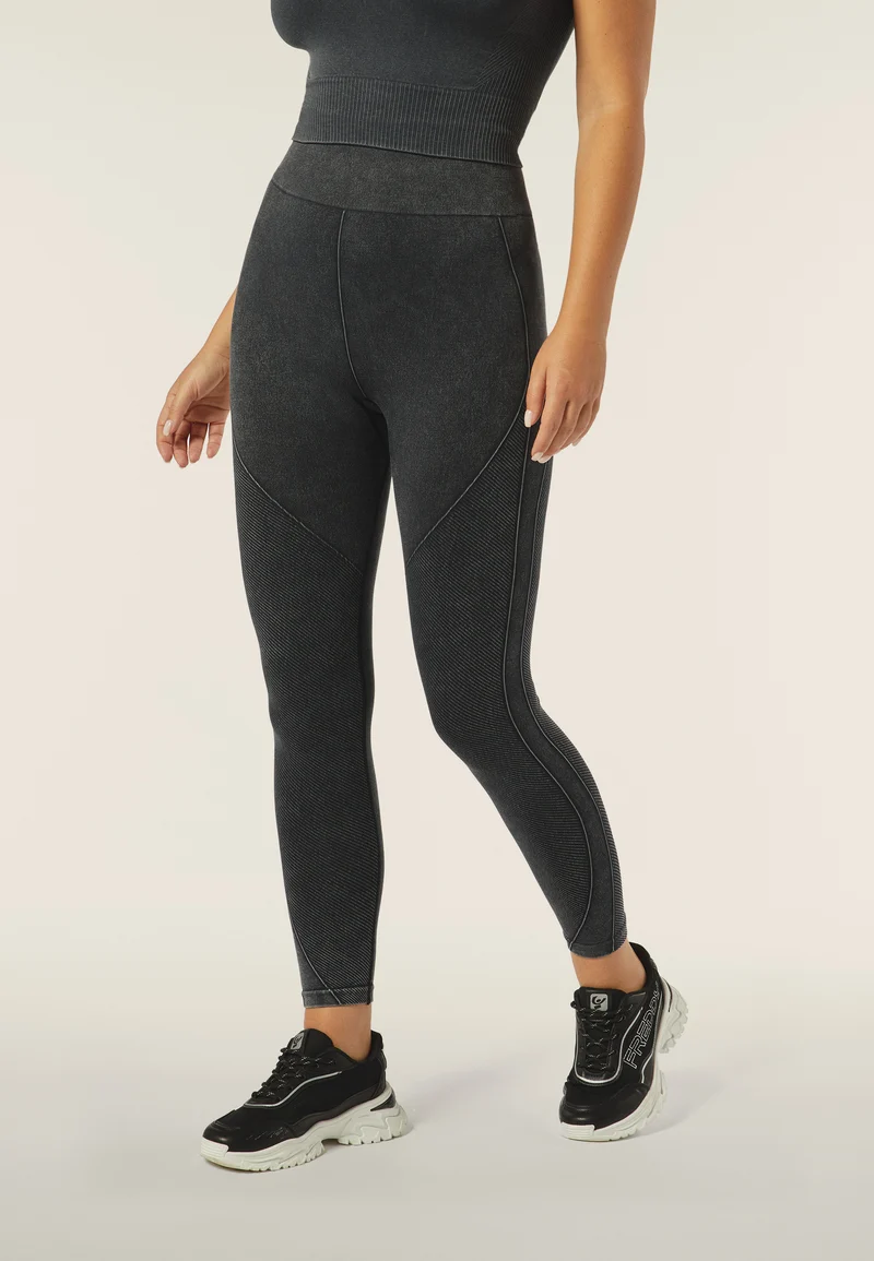 Seamless Push-Up High Waist Skinny 7/8 - Denim Black