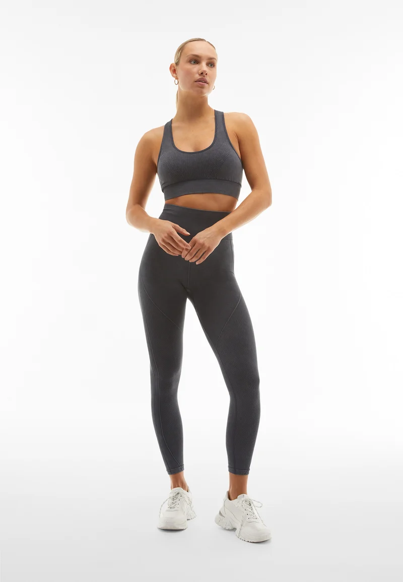 Seamless Push-Up High Waist Skinny 7/8 - Denim Black