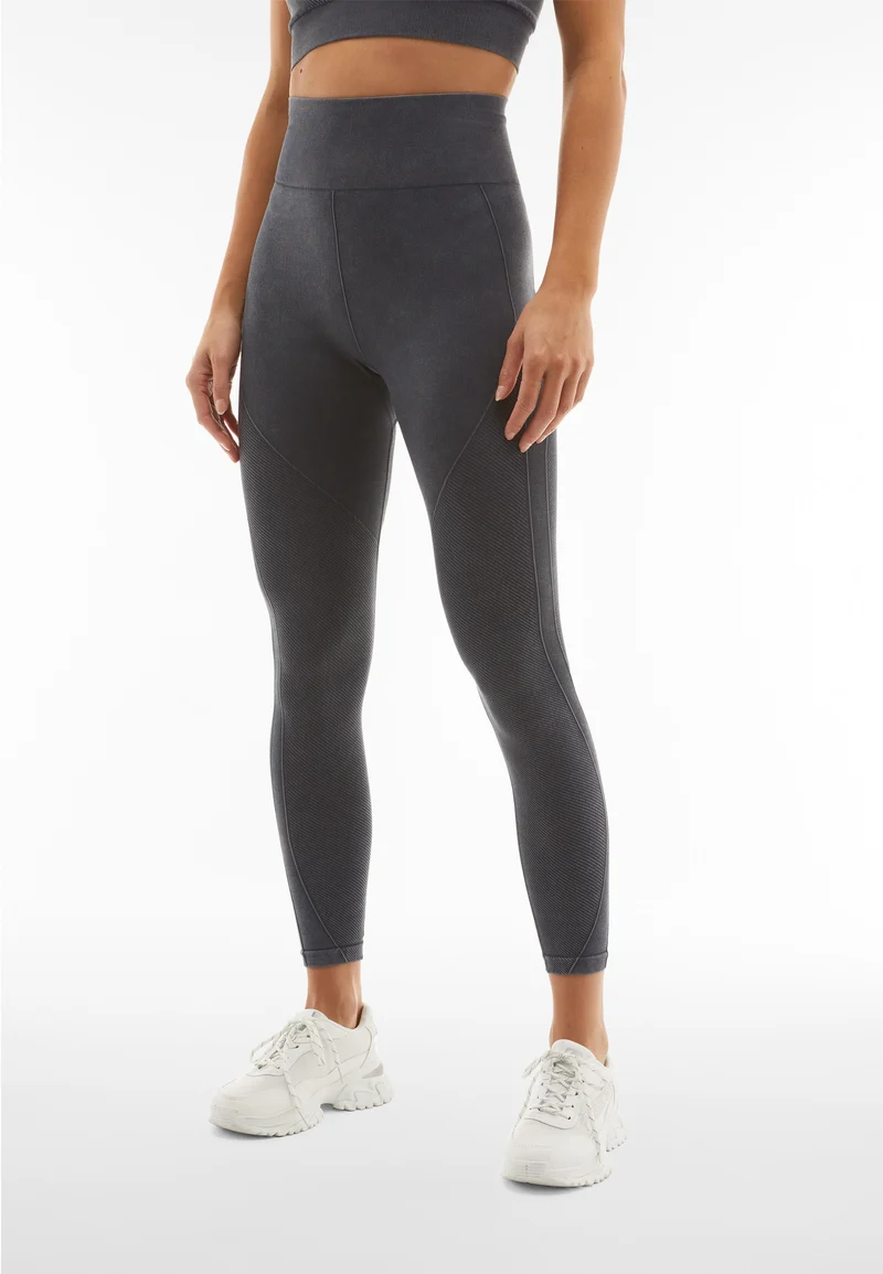 Seamless Push-Up High Waist Skinny 7/8 - Denim Black
