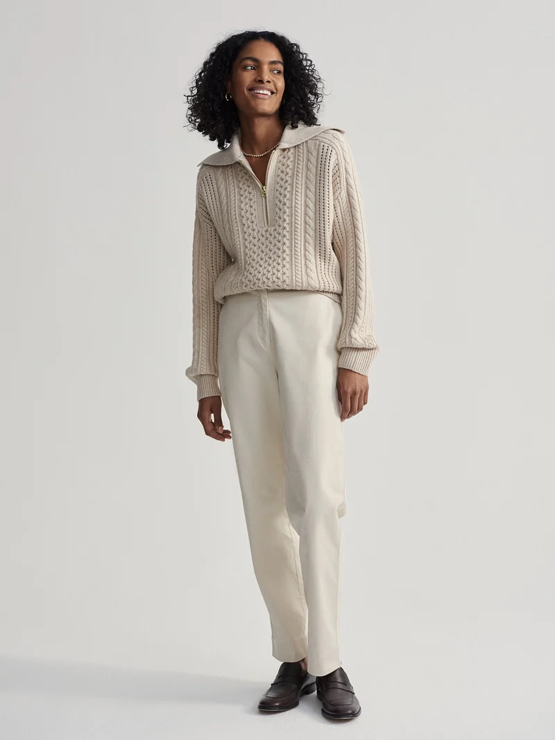 Camello Relaxed Cable Half Zip