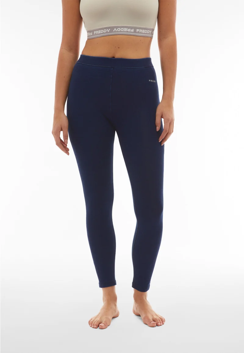 WR.UP Core Push-Up Regular Waist Skinny 7/8 Denim Jeans - Denim Dark Blue - Blue Seam