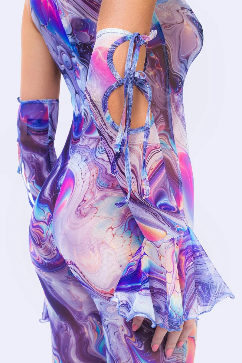 Mother-Of-Pearl Ribbon Jumpsuit
