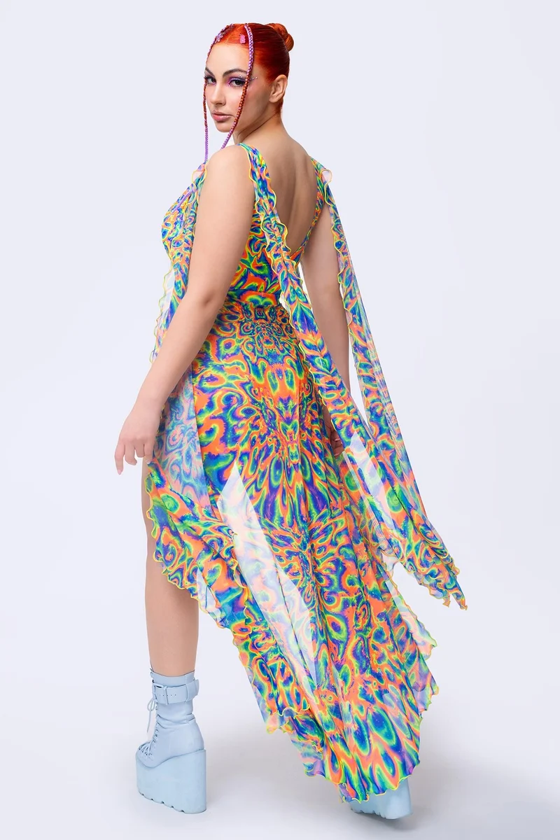 Tied & Dyed Butterfly Open Skirt Set