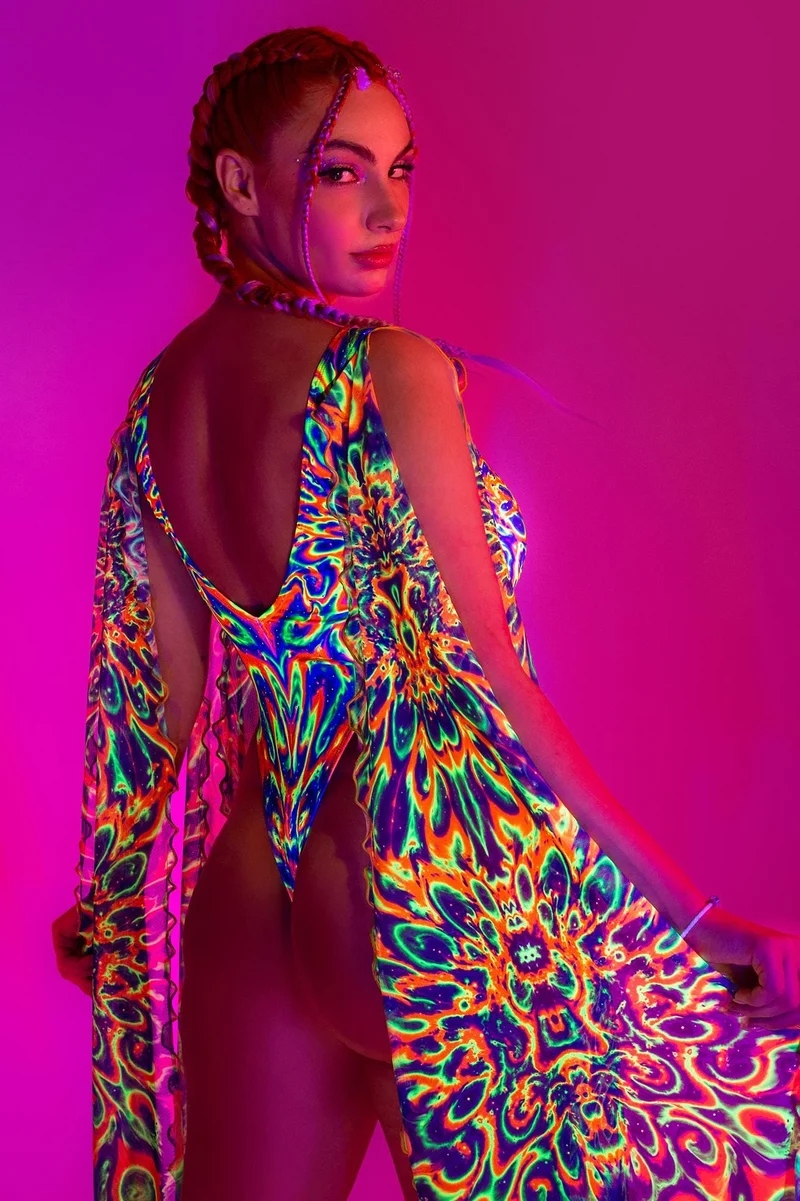 Tied & Dyed Butterfly Open Skirt Set
