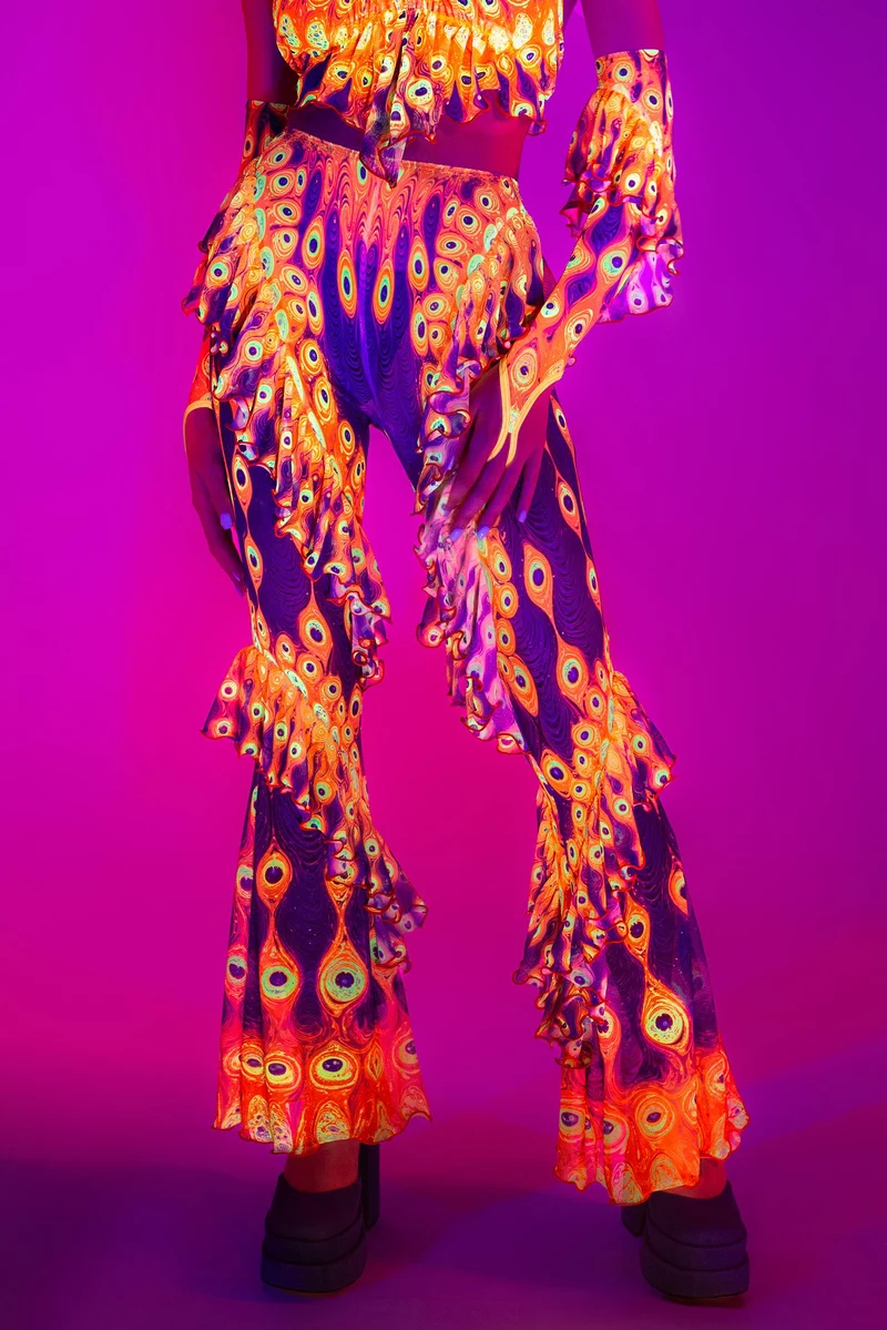 Third Eye Blind Ruffled Bell Bottom Pants