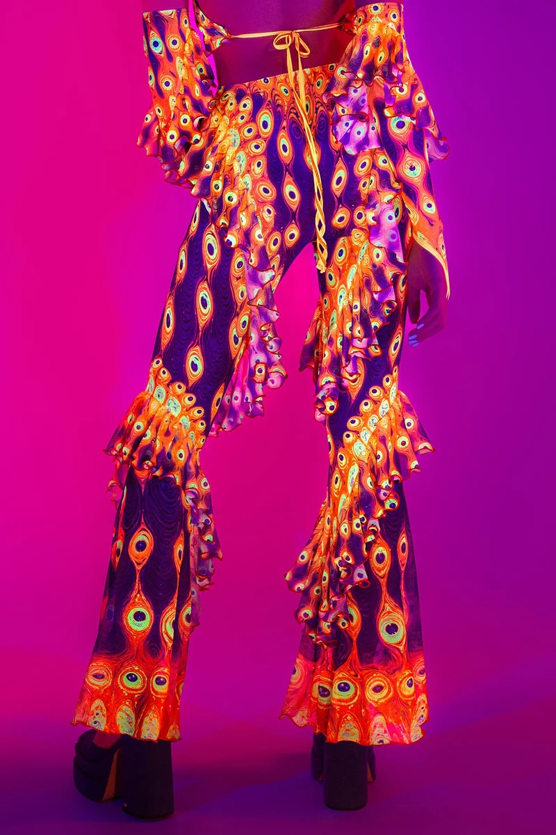 Third Eye Blind Ruffled Bell Bottom Pants