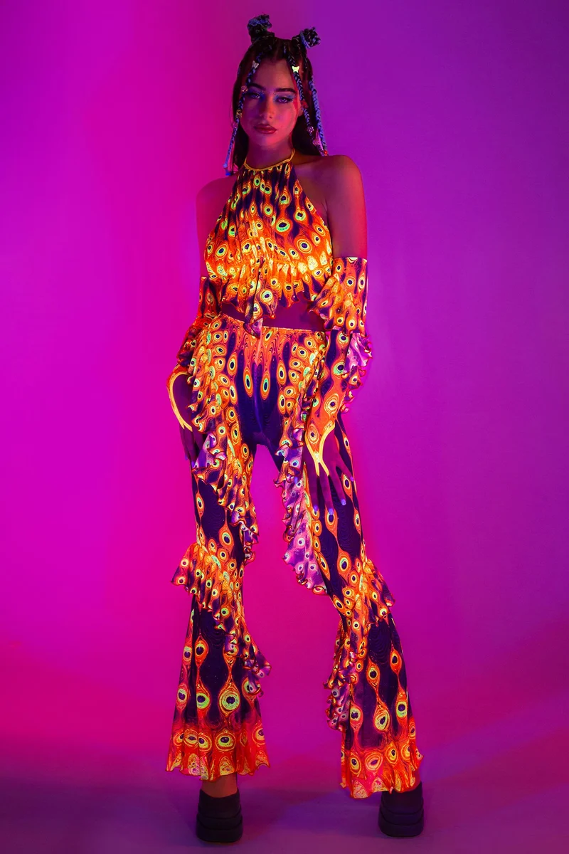 Third Eye Blind Halter Ruffled Top