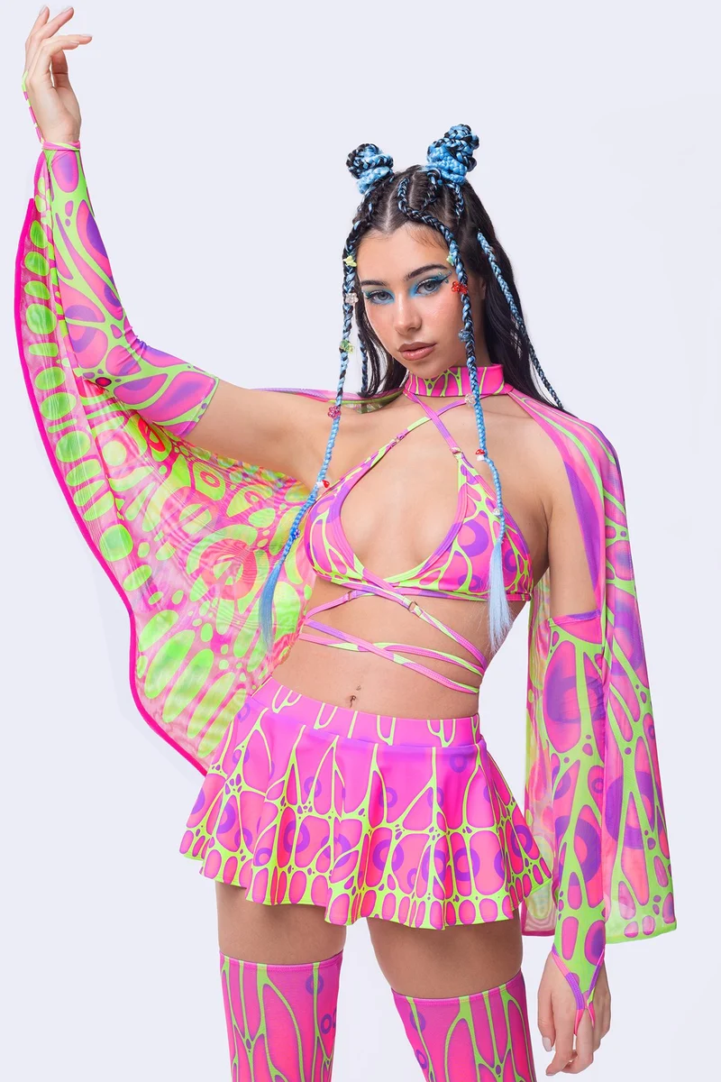Fluttering Heights Magenta Micro Butterfly Set