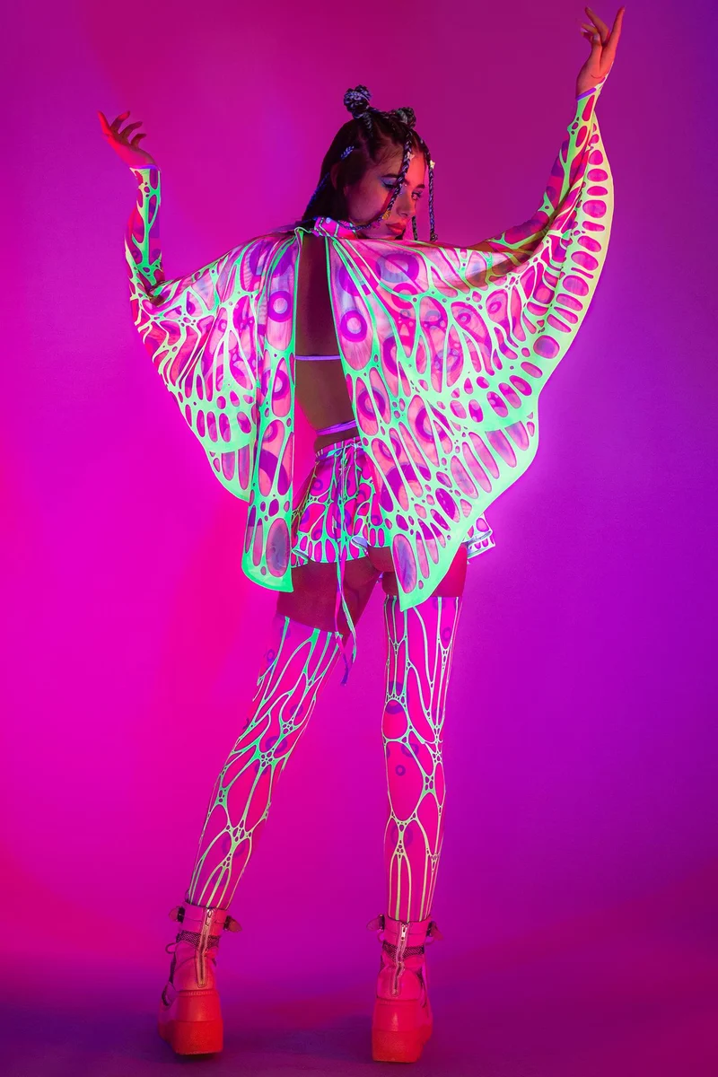 Fluttering Heights Magenta Wrapped Triangle Top