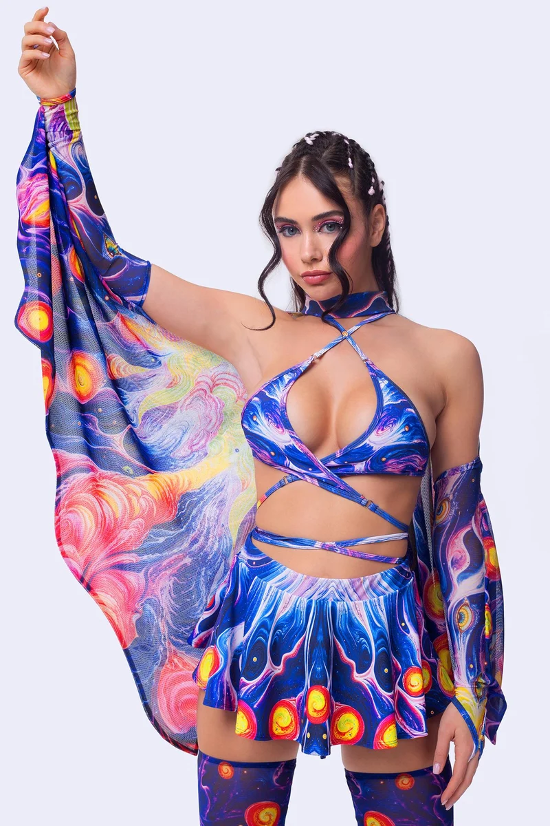Ethereal Flux Wrapped Triangle Top