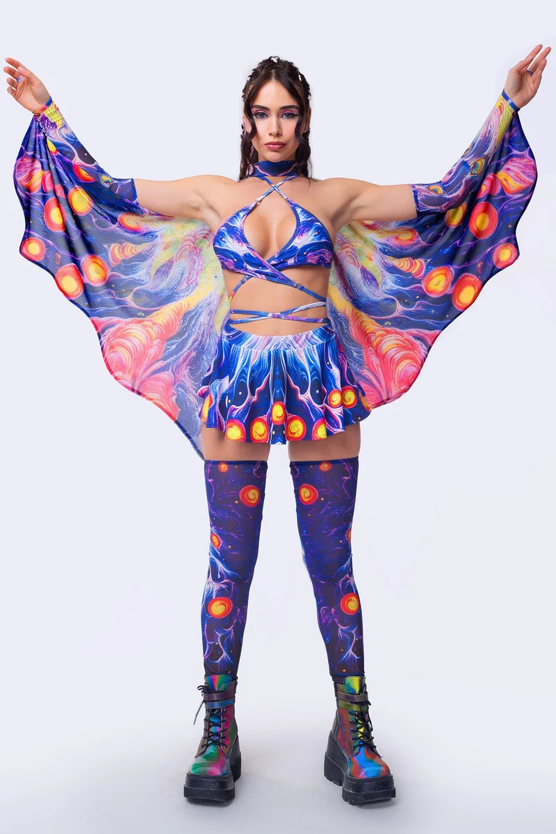 Ethereal Flux Wrapped Triangle Top