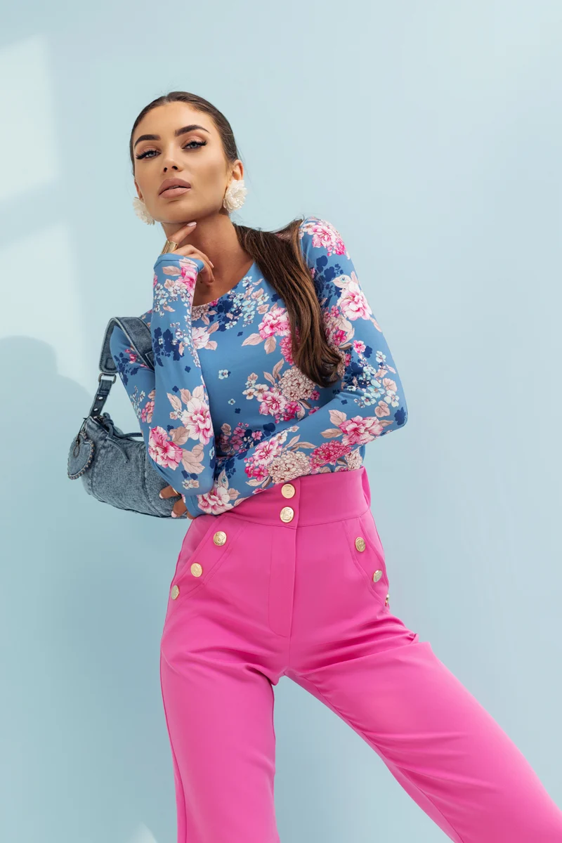 Modische Zigarettenhose in Rosa
