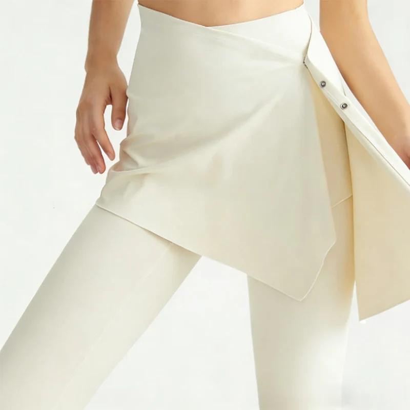 Olivenorma Skinny High Waist Wrap Skirted Long Women's Yoga Pants