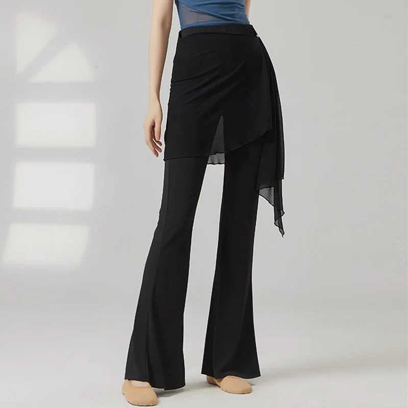 Olivenorma Schlaghose mit hohem Bund und Rock, lange Damen-Yogahose