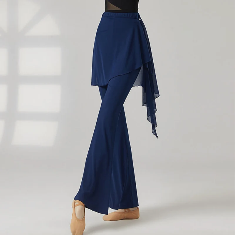 Olivenorma Schlaghose mit hohem Bund und Rock, lange Damen-Yogahose