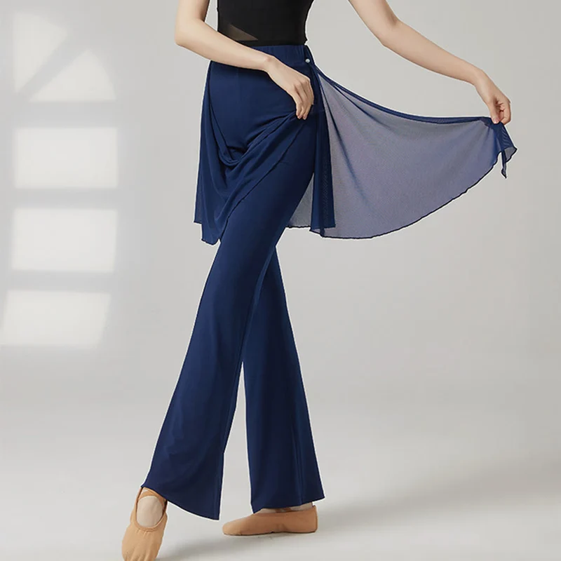 Olivenorma Schlaghose mit hohem Bund und Rock, lange Damen-Yogahose