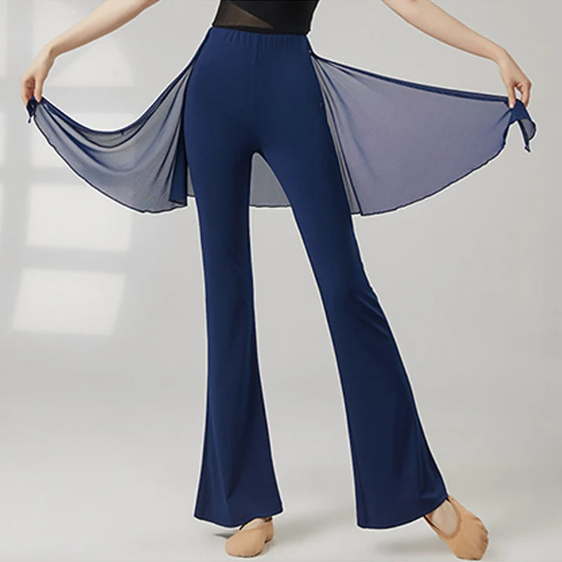 Olivenorma Schlaghose mit hohem Bund und Rock, lange Damen-Yogahose