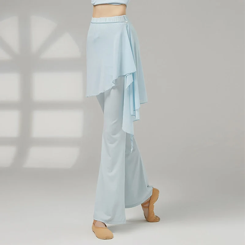 Olivenorma Schlaghose mit hohem Bund und Rock, lange Damen-Yogahose