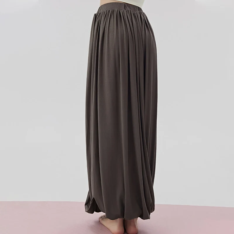 Olivenorma Harem High Waist Twisted Skirted Long Women's Yoga Pants