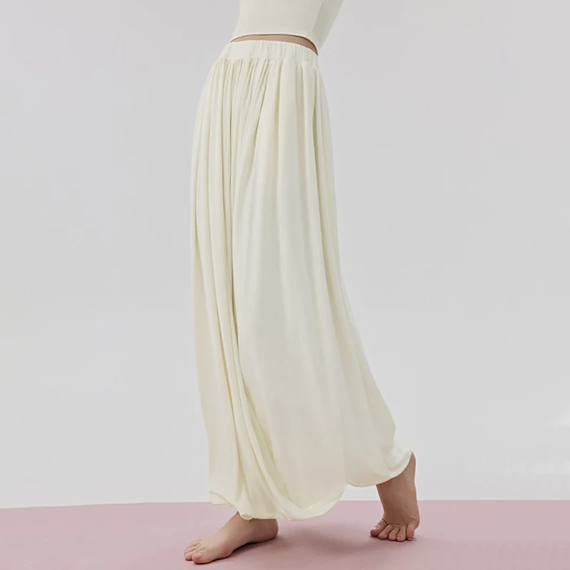 Olivenorma Harem High Waist Twisted Skirted Long Women's Yoga Pants