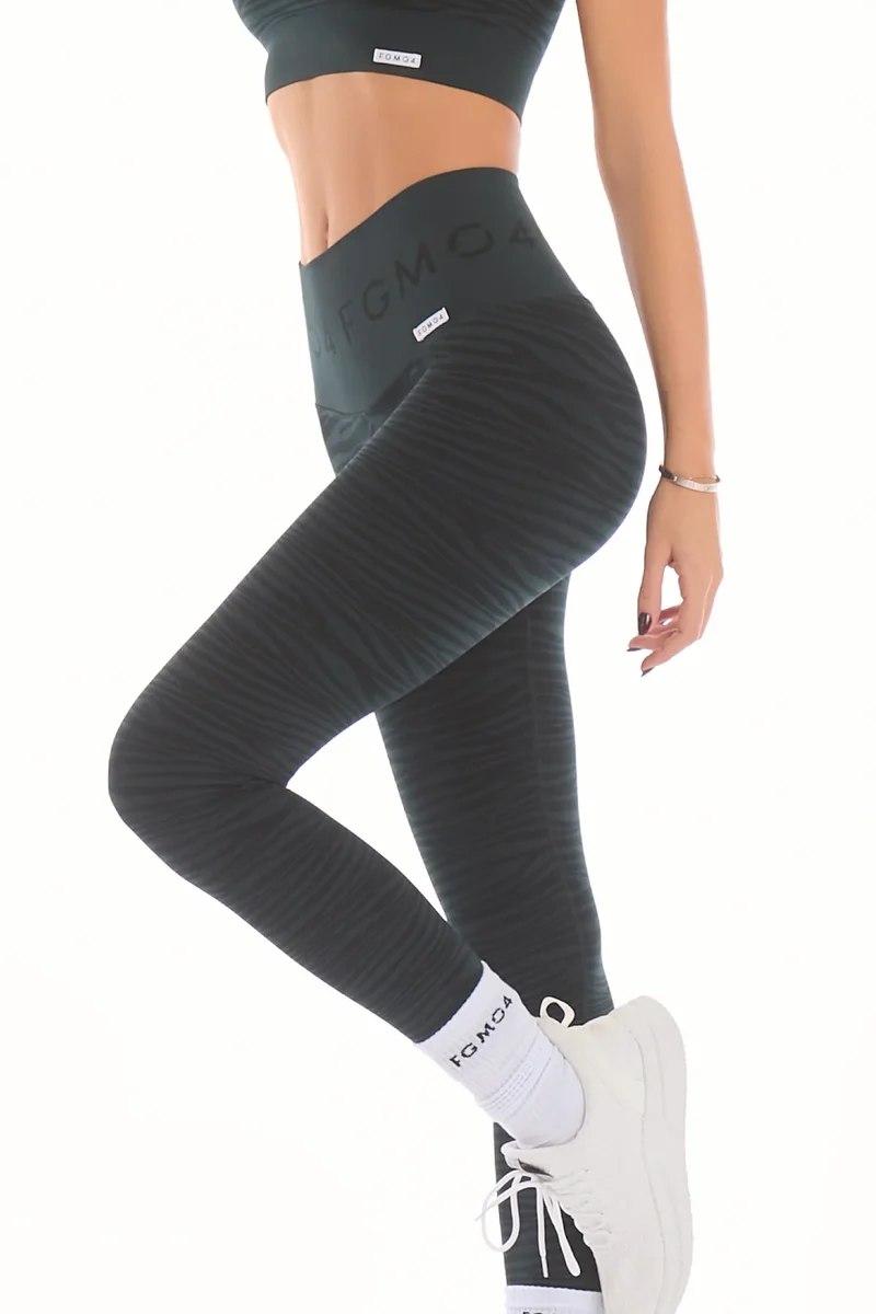 Leggings Push Up Jungle Tigre 2.0 Verde Forrest