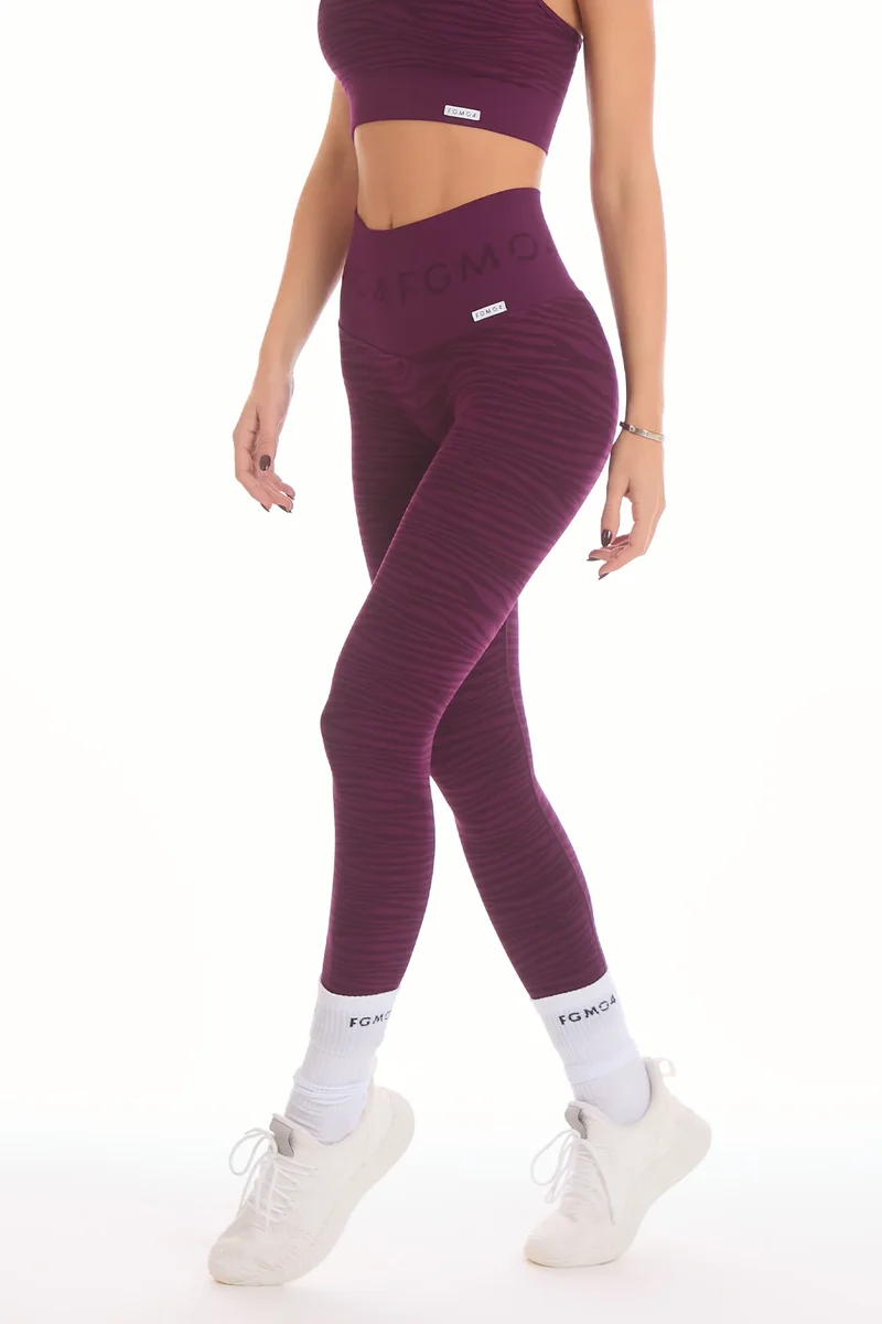 Leggings Push Up Jungle Tigre 2.0 Dark Purple