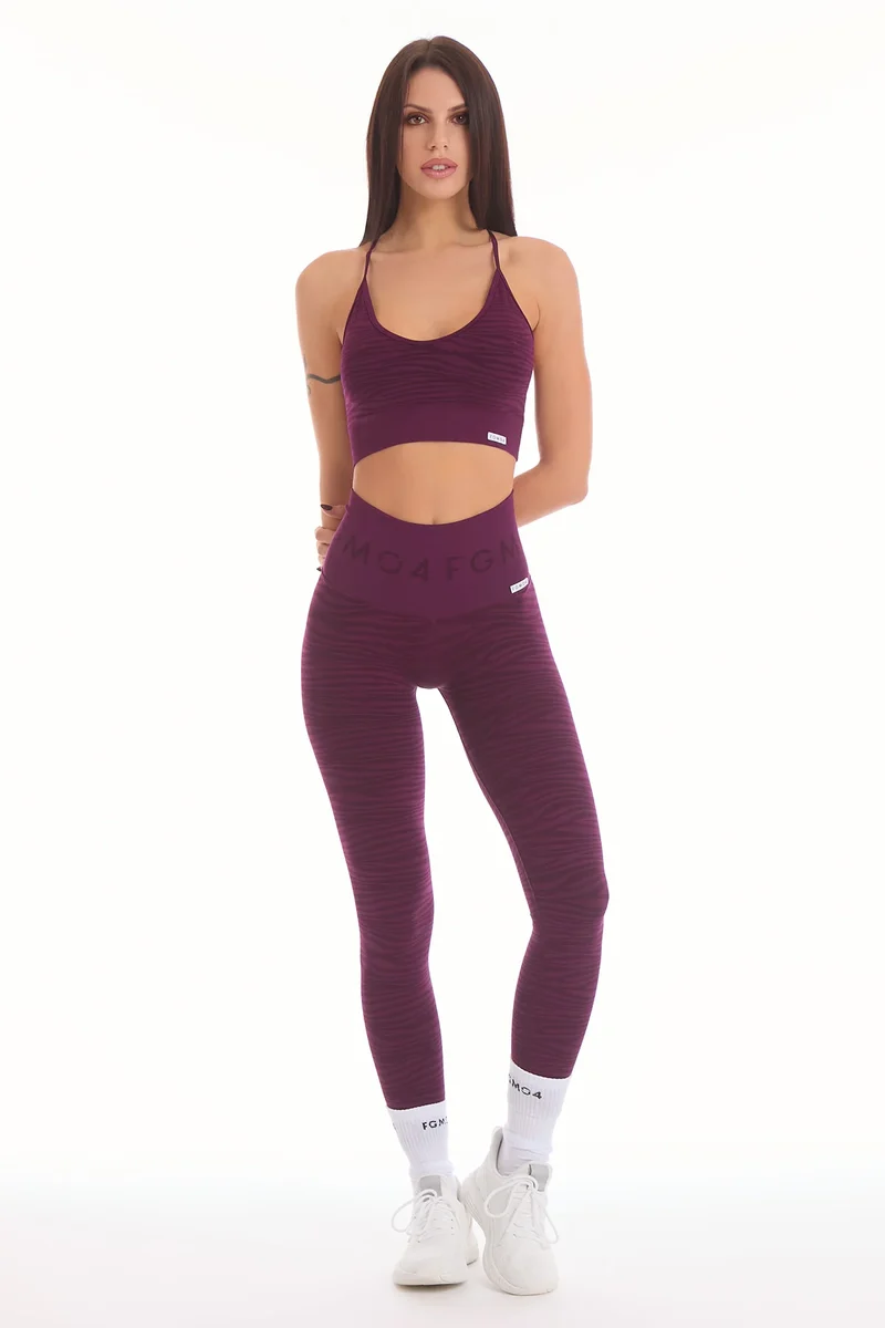 Leggings Push Up Jungle Tigre 2.0 Dark Purple