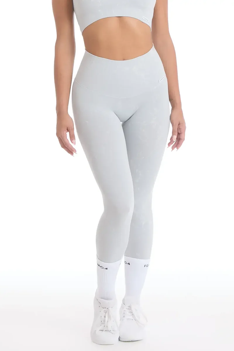 Leggings Push Up Marmo Grigio Perla
