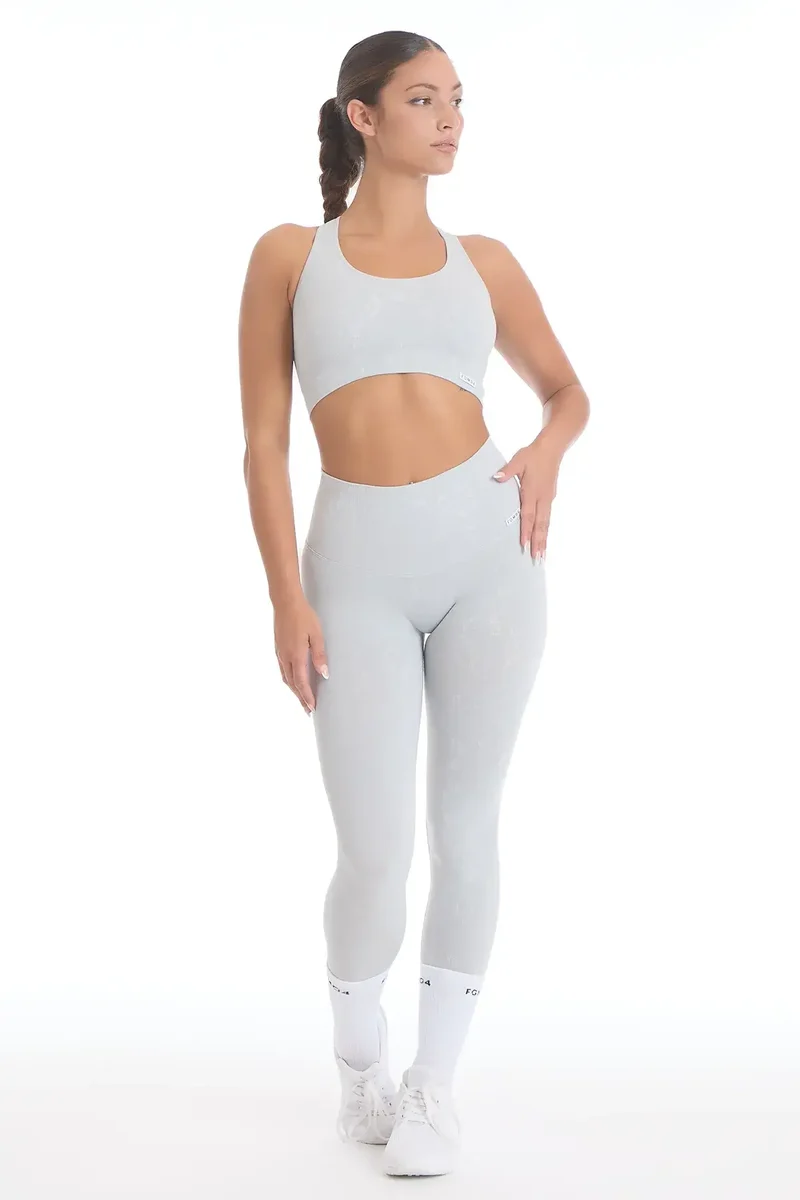 Leggings Push Up Marmo Grigio Perla